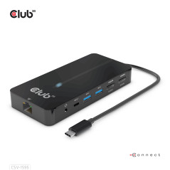 CLUB3D CSV-1595 laptop dock port replicator USB 3.2 Gen 1 (3.1 Gen 1) Type-C Black