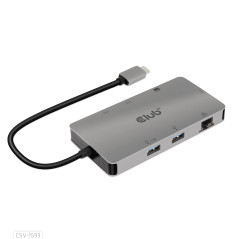 CLUB3D CSV-1593 interface hub USB 3.2 Gen 1 (3.1 Gen 1) Type-C 16200 Mbit s Metallic