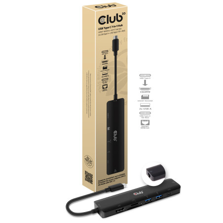 HUB USB CLUB3D TYPE C 3.2 GEN1 7 EN 1