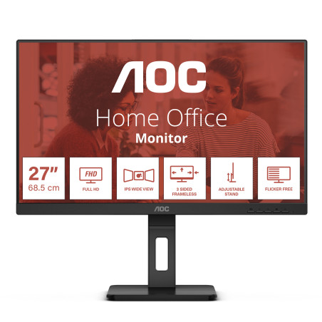 AOC E3 27E3QAF LED display 27" 1920 x 1080 pixels Full HD Black