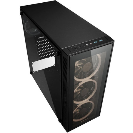 Caja sharkoon tg4 rgb atx 2xusb3.0 sin fuente