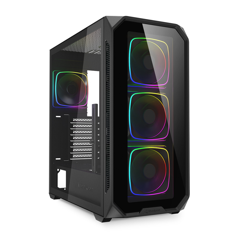Caja gaming sharkoon ak5g rgb atx negro 4xvent 120mm 3xusb sn fuente