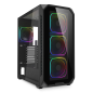 Caja gaming sharkoon ak5g rgb atx negro 4xvent 120mm 3xusb sn fuente