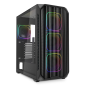 Caja gaming sharkoon ak5m rgb atx negro 3xvent 120mm 2xusb sn fuente