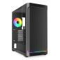 Caja gaming sharkoon ak4w rgb strip negro 4xvent 120mm 3xusb sn fuente