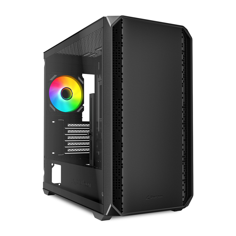 Caja gaming sharkoom mk2 rgb matx  negro 120mm 3xusb sn fuente