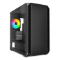 Caja gaming sharkoom mk2 rgb matx  negro 120mm 3xusb sn fuente