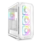 Caja gaming sharkoon ak5g rgb atx blanco 4xvent 120mm 3xusb sn fuente