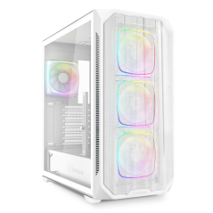 Caja gaming sharkoo nak5m rgb  atx blanco 4xvent 120mm 3xusb sn fuente
