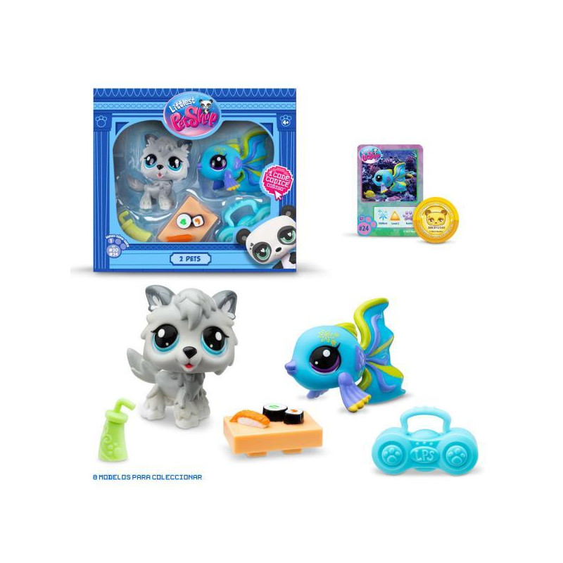 Mascotas little pet shop pack de 2 mascotas -  1 unidad aleatoria
