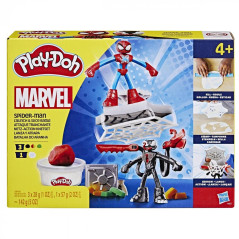 Play-Doh Marvel - Spider-Man Launch & Slice Battle, set da gioco lancia e taglia di Spider-Man