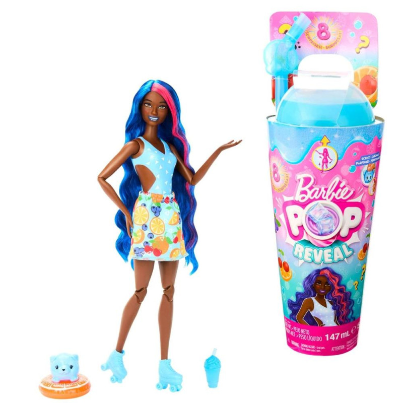 Mueca barbie pop reveal mattel aroma de frutas ponche de frutas
