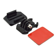 Accesorio soporte adhesivo curvo 3m  para casco phoenix para fijar camaras sport & gopro hero 4 - 3+ - 3 - 2 - 1 de color negro 