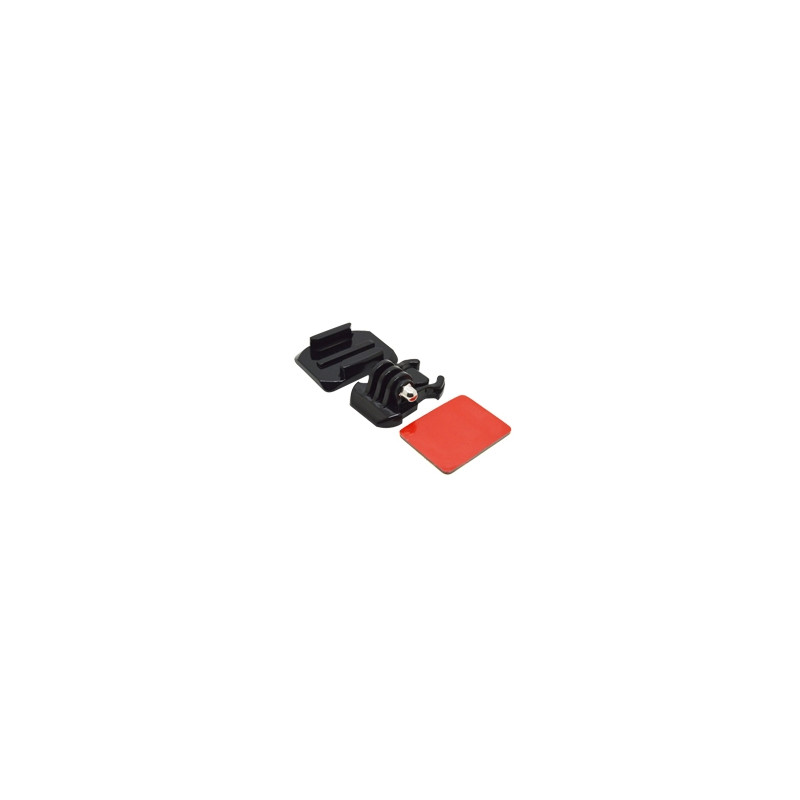 Accesorio soporte adhesivo curvo 3m  para casco phoenix para fijar camaras sport & gopro hero 4 - 3+ - 3 - 2 - 1 de color negro 