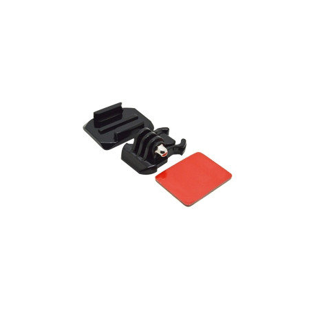 Accesorio soporte adhesivo curvo 3m  para casco phoenix para fijar camaras sport & gopro hero 4 - 3+ - 3 - 2 - 1 de color negro 