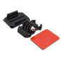Accesorio soporte adhesivo curvo 3m  para casco phoenix para fijar camaras sport & gopro hero 4 - 3+ - 3 - 2 - 1 de color negro 