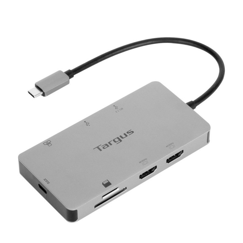 Docking station targus tipo c a 2x hdmi 2.0 2x usb - a plata