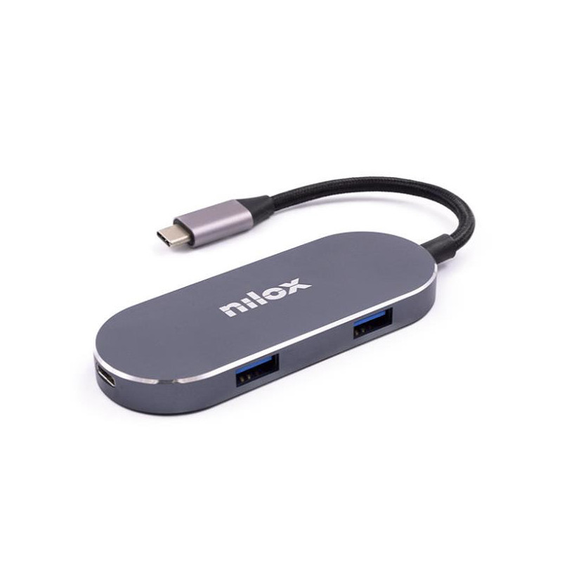Docking station nilox tipo c a 3 x usb 3.0 1 x hdmi 1 x usb tipo c