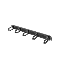 Organizador de cables lanberg 5 anillos 19 pulgadas 1u tipo b negro