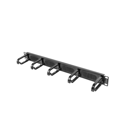 Organizador de cables lanberg 5 anillos 19 pulgadas 1u tipo b negro