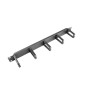 Organizador de cables lanberg 5 anillas plastico 1u tipo b rack 19 negro