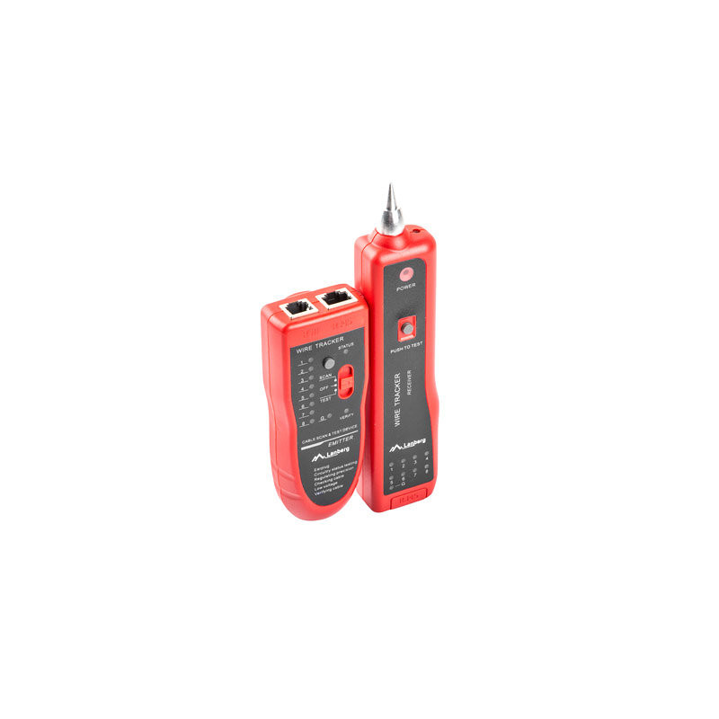Tester lanberg cable rastreador de pares rj - 45 rj - 12 rj - 11 coaxial