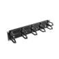Organizador de cables lanberg 10 anillos 19 pulgadas 2u tipo b con cepillo negro