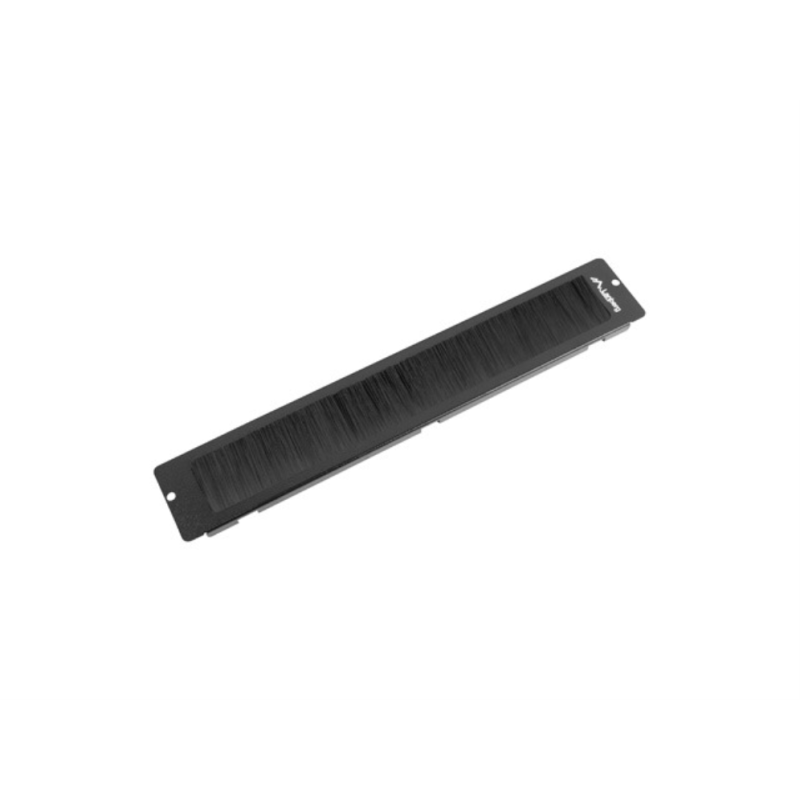 Panel cepillo para entrada cable rack 19 pulgadas suelo negro