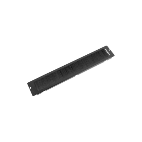 Panel cepillo para entrada cable rack 19 pulgadas suelo negro