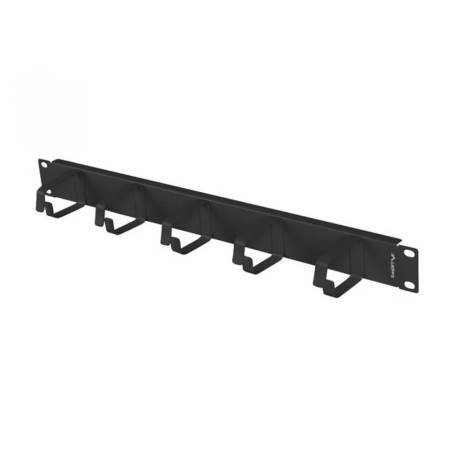 Organizador de cables lanberg 5 anillos 19 pulgadas negro