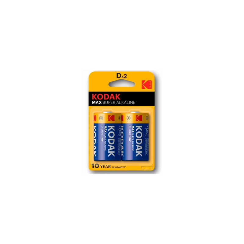 Blister pilas kodak alcalina max  d lr20 1.5v -  blister 2 pilas