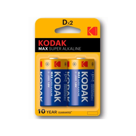 Blister pilas kodak alcalina max  d lr20 1.5v -  blister 2 pilas