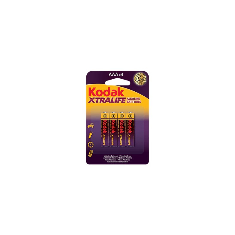 Blister pilas kodak alcalina xtralife aaa lr3 1.5v -  blister 4 pilas