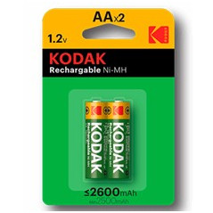 Blister pilas kodak recargables ni - mh aa lr6 2600 mah - blister 2 pilas