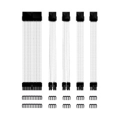 Kit cables extensin blancos para fuente de alimentacin