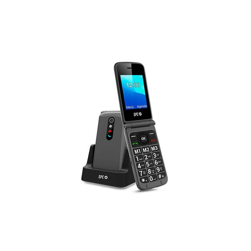 Telefono movil spc stella 2 titanium tipo tapa - dual sim -  2.4 pulgadas -  radio -  bluetooth -  boton sos
