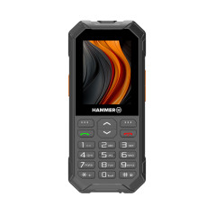 Telefono movil rugerizado hammer 6 2.4 pulgadas - 4g - negro