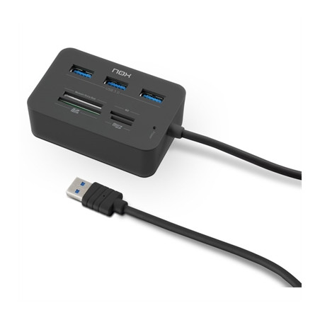 LECTOR DE TARJETAS + HUB USB 3.0 NOX READER ONE