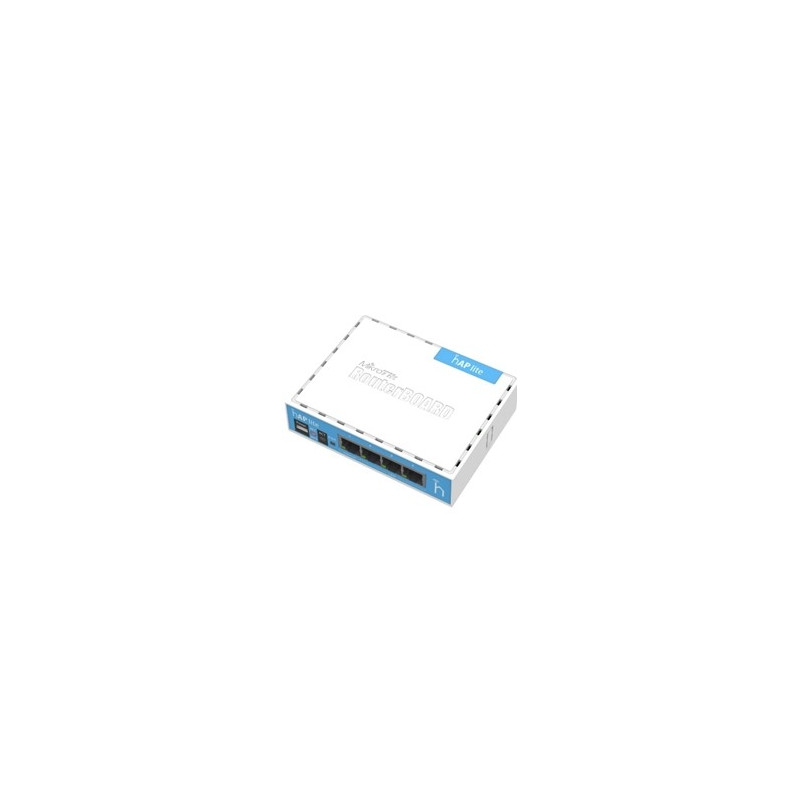 Mikrotik router board rb - 9412nd hap lite with 650mhz cpu 32mb ram 4xlan built - in 2.4ghz 802b - g - n 2x2 two chain wireless