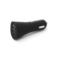 Cargador universal phoenix phcarcharger2usb+ para coche -  mechero  5v - 2 x usb 4.8a con luz led color negro acabado en silicon