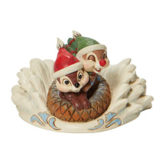 Figura enesco disney chip & dale en trineo navideo
