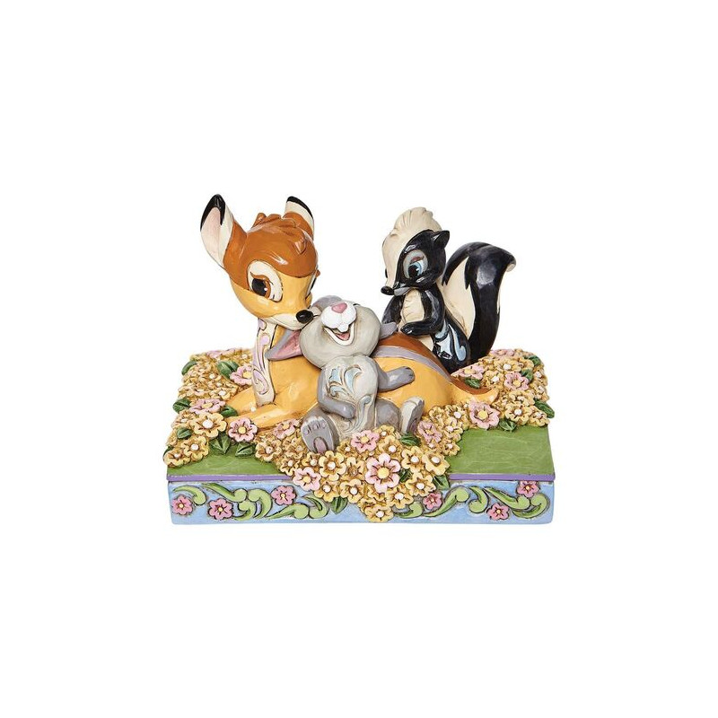 Figure enesco disney bambi y amigos entre flores