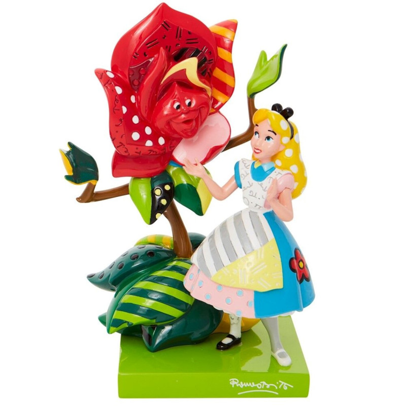 Figure enesco disney alicia en el pais de las maravillas alicia hablando con la rosa