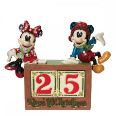 Figure enesco disney mickey & minnie calendar de navidad