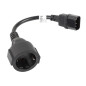 Cable lanberg adaptador iec 320 c14 -  schuko cee7 hembra 20cm
