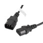Cable alargador lanberg alimentacion cpu iec320 c13 h -  iec320 c14 m 1.8m