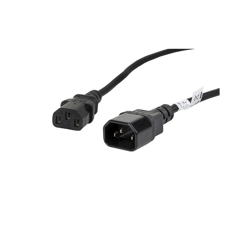 Cable alargador lanberg alimentacion cpu iec320 c13 h - iec320 c14 m vde 1.8m