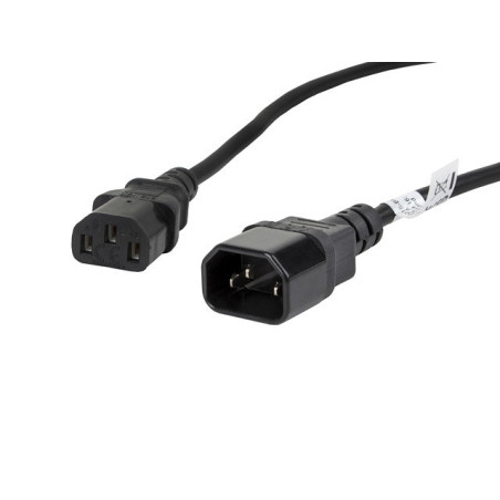Cable alargador lanberg alimentacion cpu iec320 c13 h - iec320 c14 m vde 1.8m