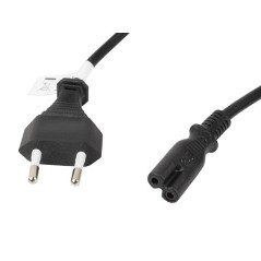 Cable de powercion lanberg ocho cee 7 - 16 a iec320 c7 1.8m