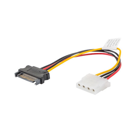 Cable alimentacion lanberg molex hembra -  sata macho 15cm